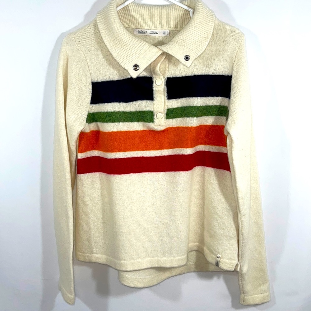 Woolrich Blanket Stripe Sweater Size Medium